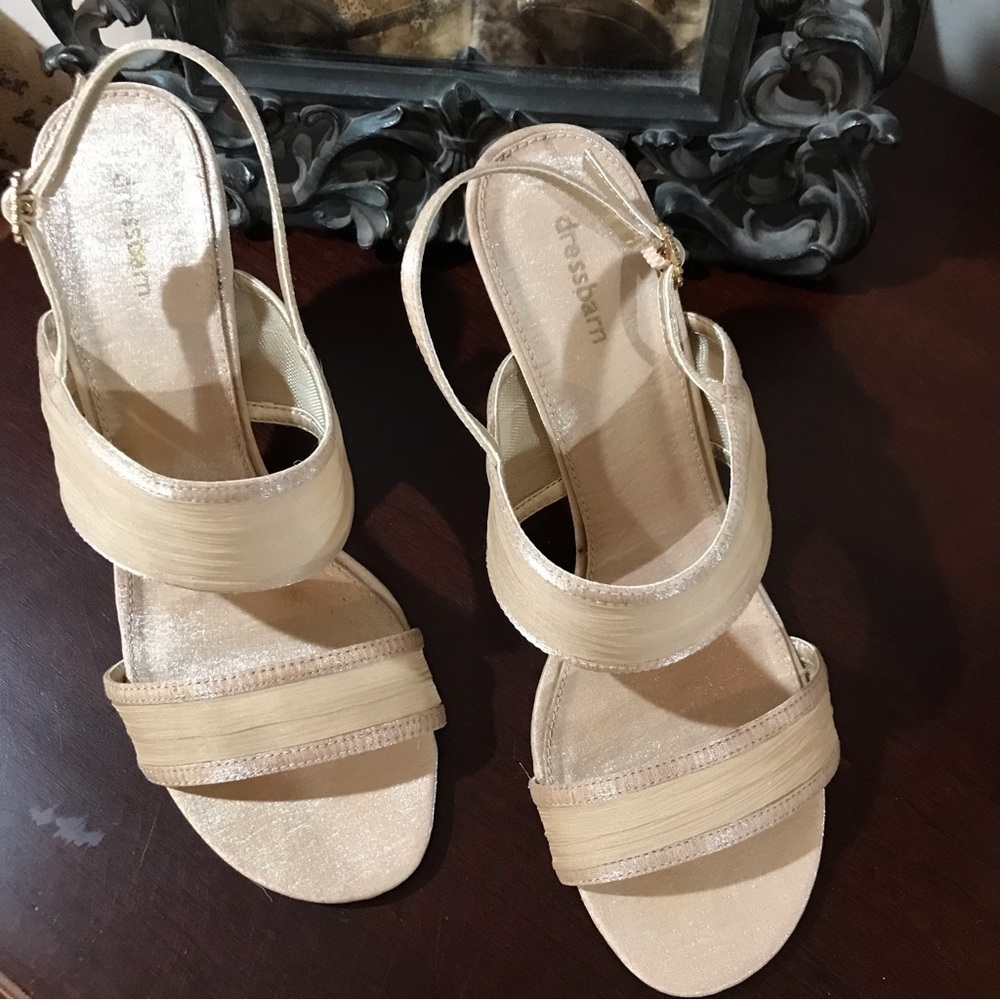 ▪️Champagne Elegant Open Toe Heels